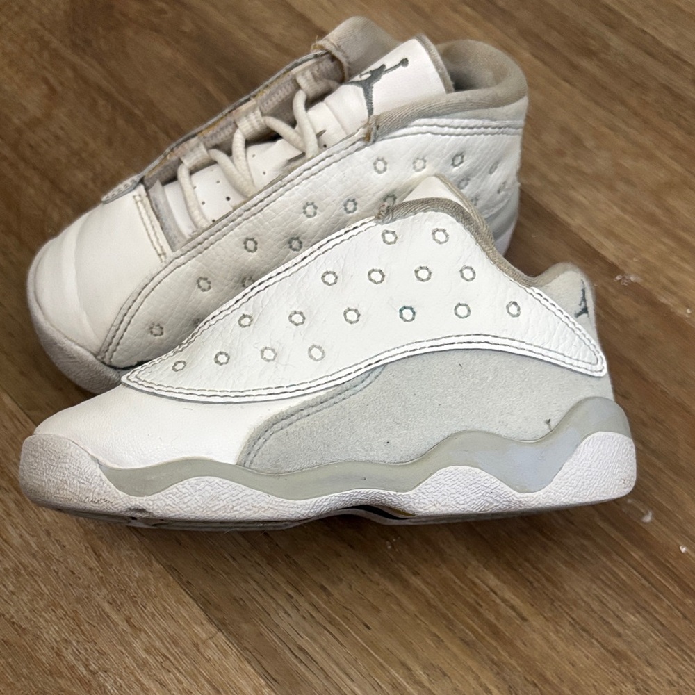 Kids White and Gray Sneakers